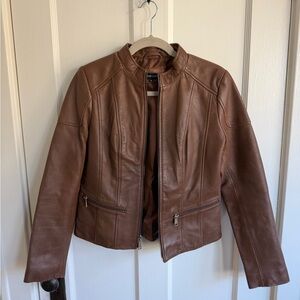 Wilsons Leather Brown Moto Jacket
